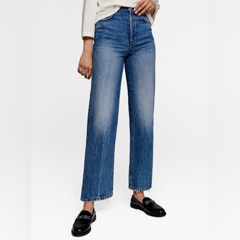 NWOT Man Repeller Leandra Medine x Mango Straight Leg Jeans size 27